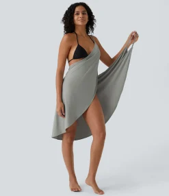 Maxi & Midi Dresses|Dresses<HALARA Spaghetti Strap Crossover Cover Up Wrap Cool Touch Dress-UPF50+