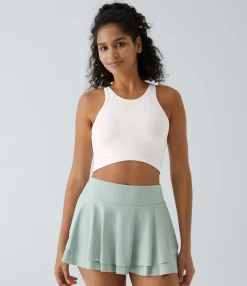 Tank Tops & Camis|Tank Tops<HALARA SpeedWave™ Curved Hem Cropped Skinny Quick Dry Tennis Tank Top