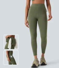 Pocket Leggings|Leggings<HALARA SpeedWave™ High Waisted Loop Quick Dry Hiking Leggings with Pockets