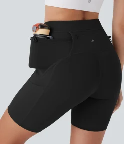 Bikers|Active Shorts<HALARA SpeedWave™ High Waisted Pockets Loop Quick Dry Running Biker Shorts 7''