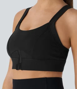 Sports Bras|Sports Bras<HALARA SpeedWave™ Medium Support Zipper Quick Dry Workout Sports Bra