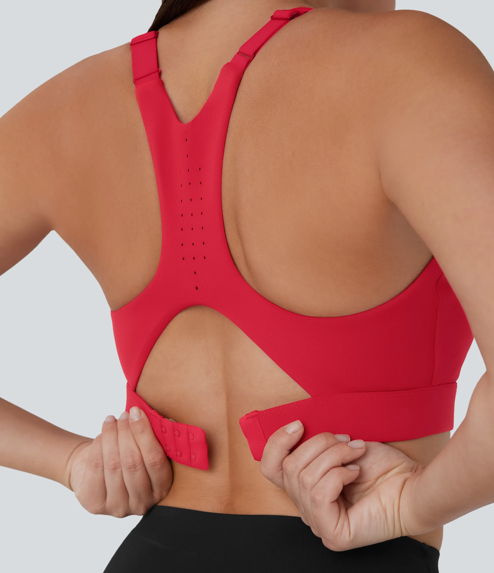 Sports Bras|Sports Bras<HALARA SpeedWave™ Medium Support Molded Cups Perforated Adjustable Hook Quick Dry Workout Sports Bra