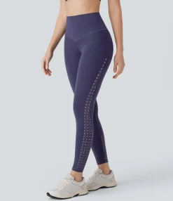 Leggings<HALARA SpeedWave™ SoCinched High Waisted Tummy Control Perforated Quick Dry Workout Leggings