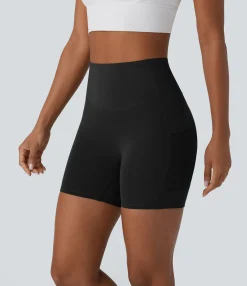 5'' Shorts|Active Shorts<HALARA SpeedWave™ SoCinched High Waisted Tummy Control Butt Lifting Pocket Contrast Mesh Quick Dry Workout Biker Shorts 5''