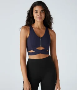 Tank Tops & Camis|Tank Tops<HALARA SpeedWave™ Zipper Racerback Quick Dry Cropped Workout Tank Top