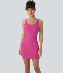 Bodycon Dresses|Mini Dresses<HALARA Square Neck Bodycon Mini Dance Tank Dress