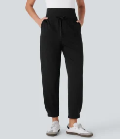Pants|High-Waisted Pants<HALARA Super High Waisted Drawstring Pockets Tapered Travel Pants