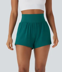 Active Shorts|Shorts<HALARA Super High Waisted 2-in-1 Yoga Shorts 3'' with Pockets
