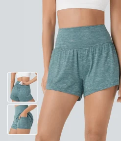 Active Shorts|Shorts<HALARA Super High Waisted Pocket & Pocket 2-in-1 Yoga Shorts 3''