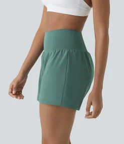 5'' Shorts|Active Shorts<HALARA Super High Waisted Pocket & Pocket 2-in-1 Yoga Shorts 5''-Longer Length