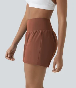 5'' Shorts|Active Shorts<HALARA Super High Waisted Pocket & Pocket 2-in-1 Yoga Shorts 5''-Longer Length