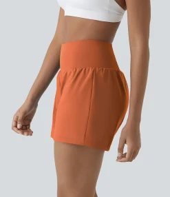 5'' Shorts|Active Shorts<HALARA Super High Waisted Pocket & Pocket 2-in-1 Yoga Shorts 5''-Longer Length