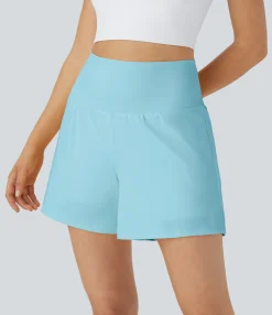 5'' Shorts|Active Shorts<HALARA Super High Waisted Pocket & Pocket 2-in-1 Yoga Shorts 5''-Longer Length