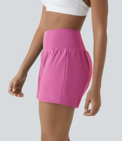 5'' Shorts|Active Shorts<HALARA Super High Waisted Pocket & Pocket 2-in-1 Yoga Shorts 5''-Longer Length