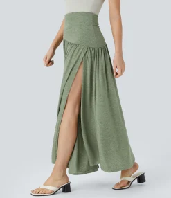 Maxi & Midi Skirts|Skirts<HALARA Super High Waisted Ruched Maxi Skirt