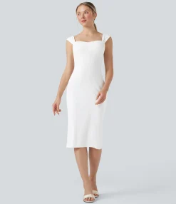 Bodycon Dresses|Maxi & Midi Dresses<HALARA Sweetheart Neck Bodycon Midi Dress
