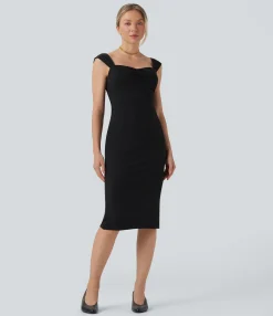 Bodycon Dresses|Maxi & Midi Dresses<HALARA Sweetheart Neck Bodycon Midi Dress