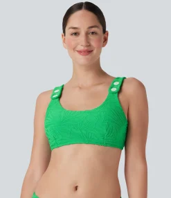 Beachwear<HALARA Texture Bikini Top Swimsuit