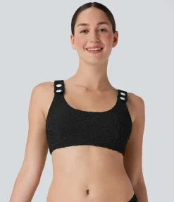 Beachwear<HALARA Texture Bikini Top Swimsuit