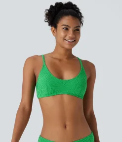 Beachwear<HALARA Texture Jacquard Bikini Top Swimsuit