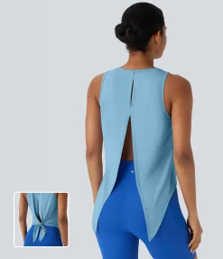 Tank Tops & Camis|Tank Tops<HALARA Tie Back Cool Touch Running Tank Top-UPF50+
