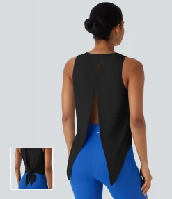 Tank Tops & Camis|Tank Tops<HALARA Tie Back Cool Touch Running Tank Top-UPF50+