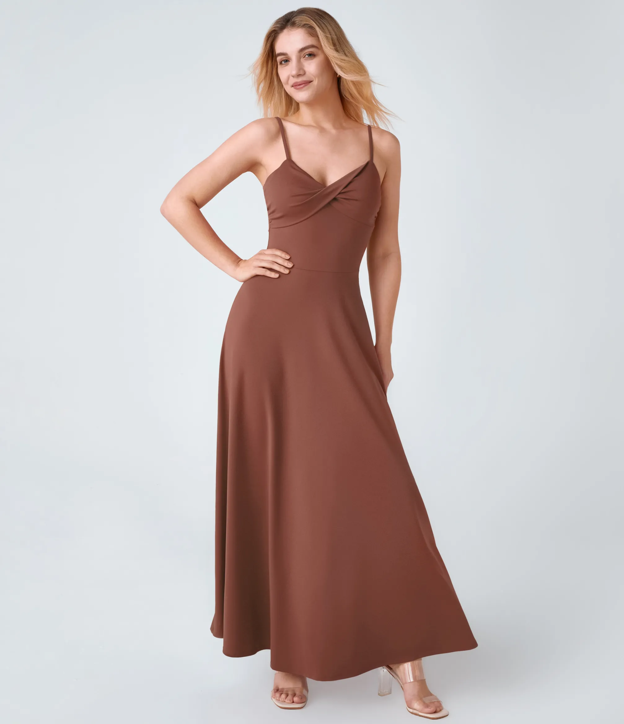 Maxi & Midi Dresses|Dresses<HALARA U Back Flare Flowy Maxi Slip Dress