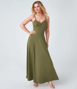 Maxi & Midi Dresses|Dresses<HALARA U Back Flare Flowy Maxi Slip Dress