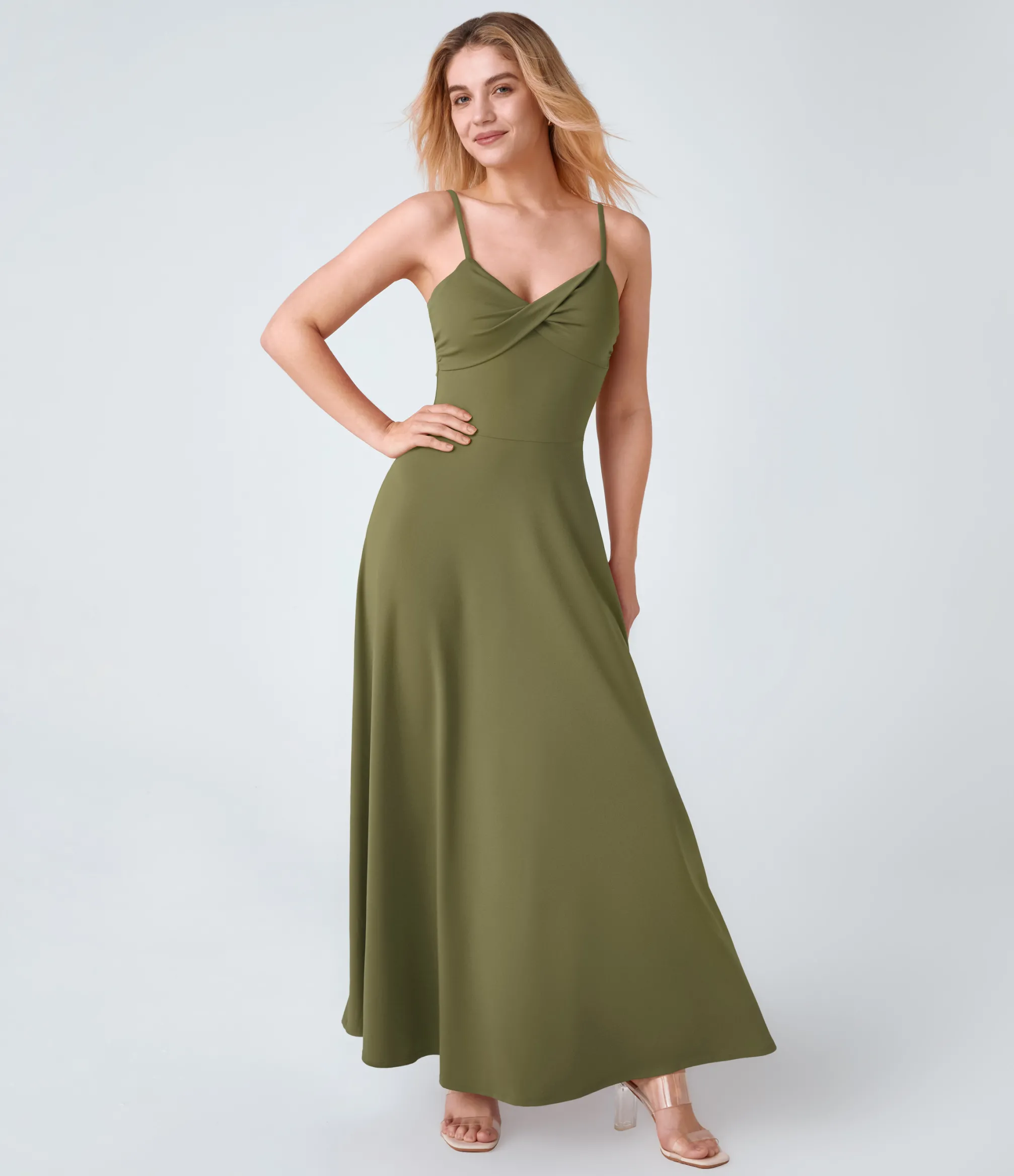 Maxi & Midi Dresses|Dresses<HALARA U Back Flare Flowy Maxi Slip Dress