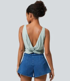 Casual Tops|Tank Tops & Camis<HALARA U Neck Casual Tank Top