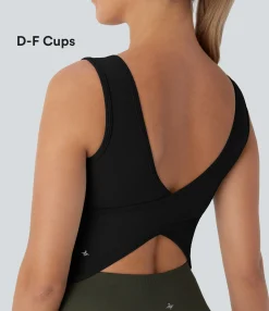 Tank Tops & Camis|Tank Tops<HALARA U Neck Crossover Dance Tank Top-D/DD/DDD/F Cups