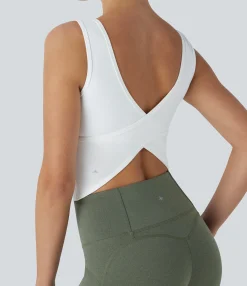 Tank Tops & Camis|Tank Tops<HALARA U Neck Crossover Dance Tank Top-D/DD/DDD/F Cups