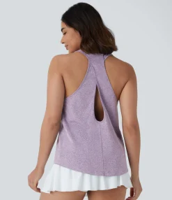 Tank Tops & Camis|Tank Tops<HALARA U Neck Cut Out Pickleball Tank Top