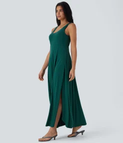 Maxi & Midi Dresses|Dresses<HALARA U Neck Flowy Maxi Casual Tank Dress