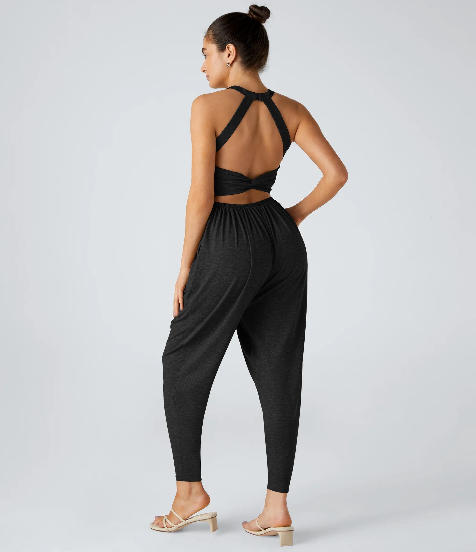 Jumpsuits<HALARA U Neck Pocket Harem Casual Jumpsuit-Easy Peezy Edition