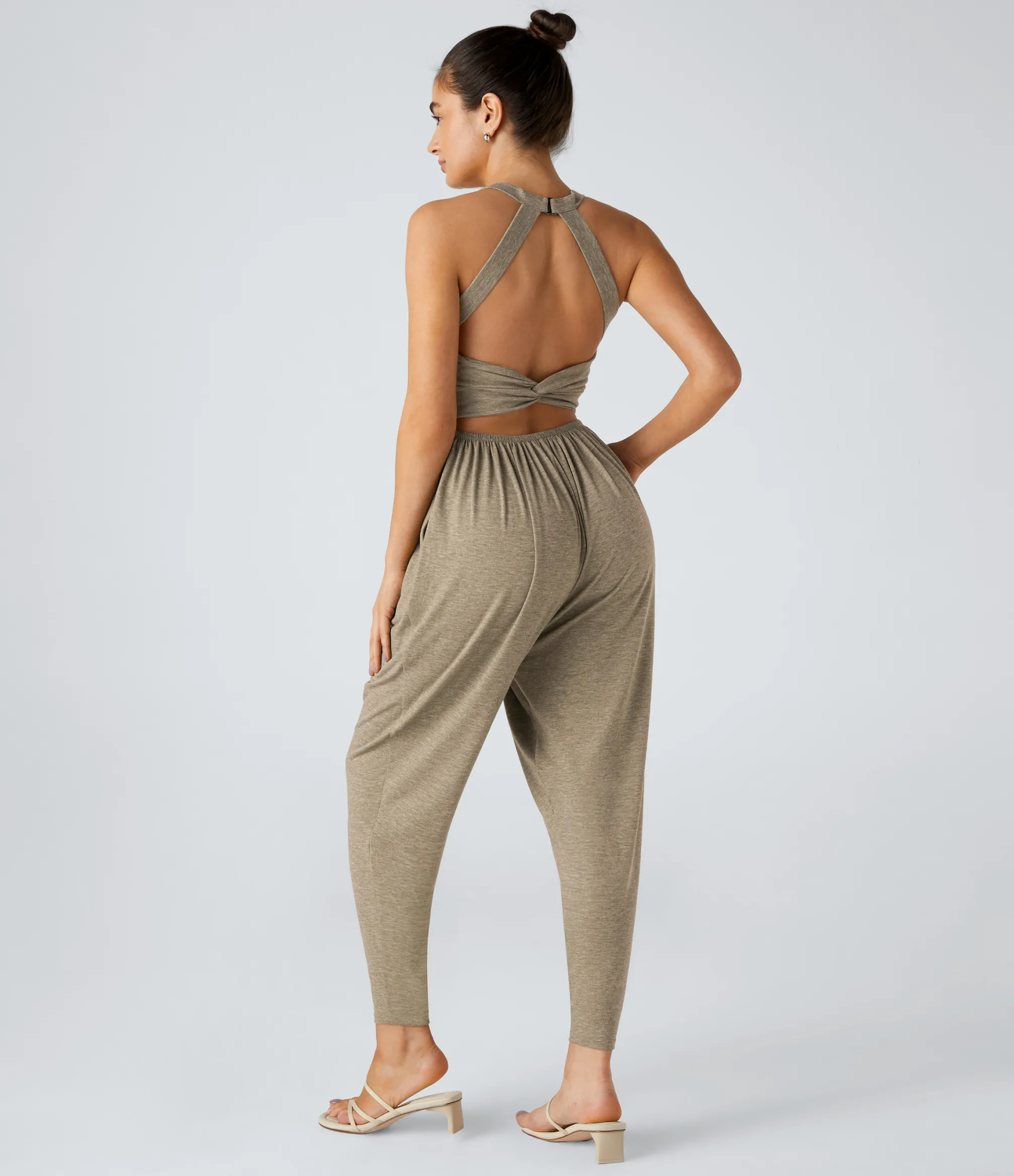 Jumpsuits<HALARA U Neck Pocket Harem Casual Jumpsuit-Easy Peezy Edition