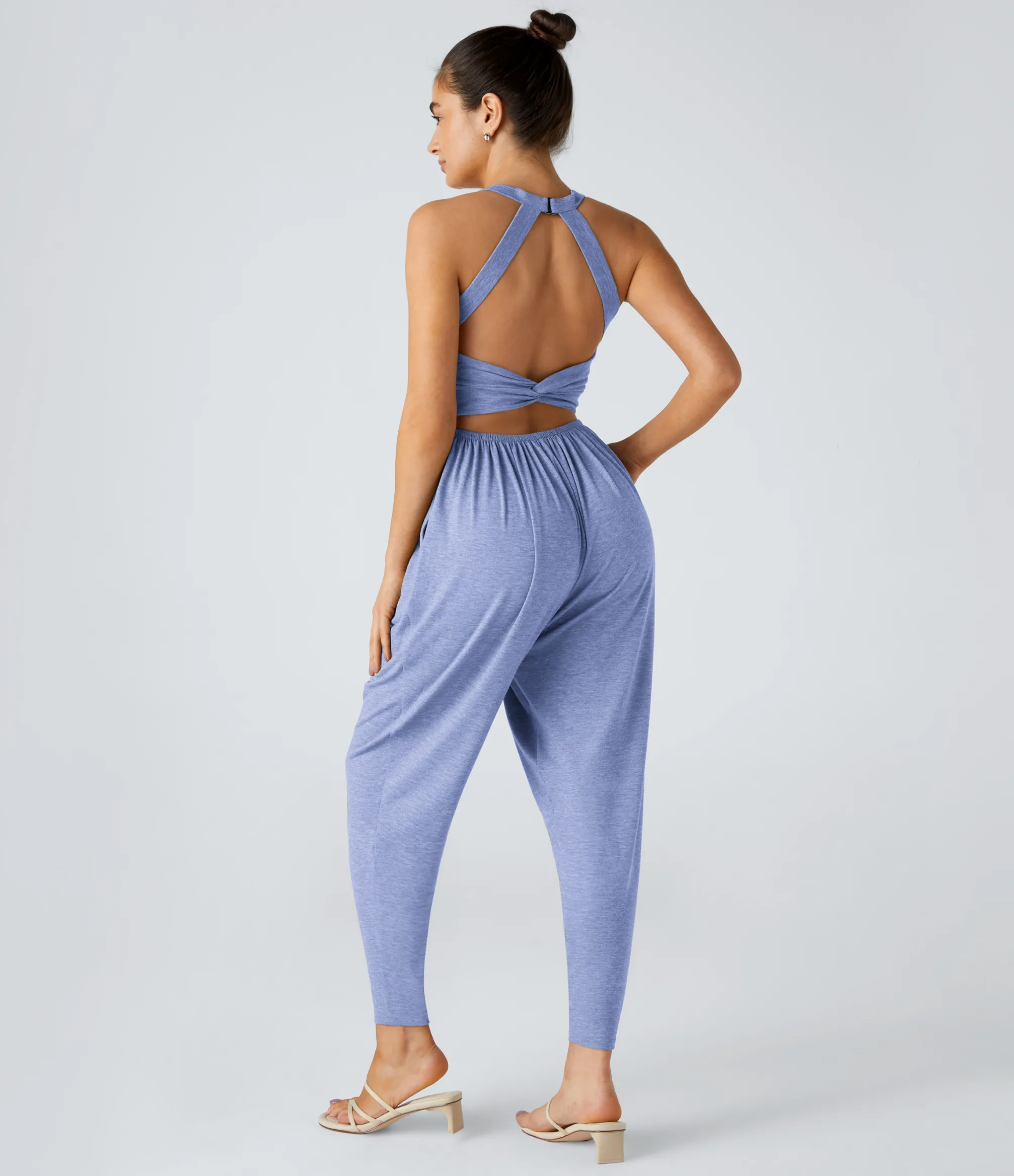 Jumpsuits<HALARA U Neck Pocket Harem Casual Jumpsuit-Easy Peezy Edition