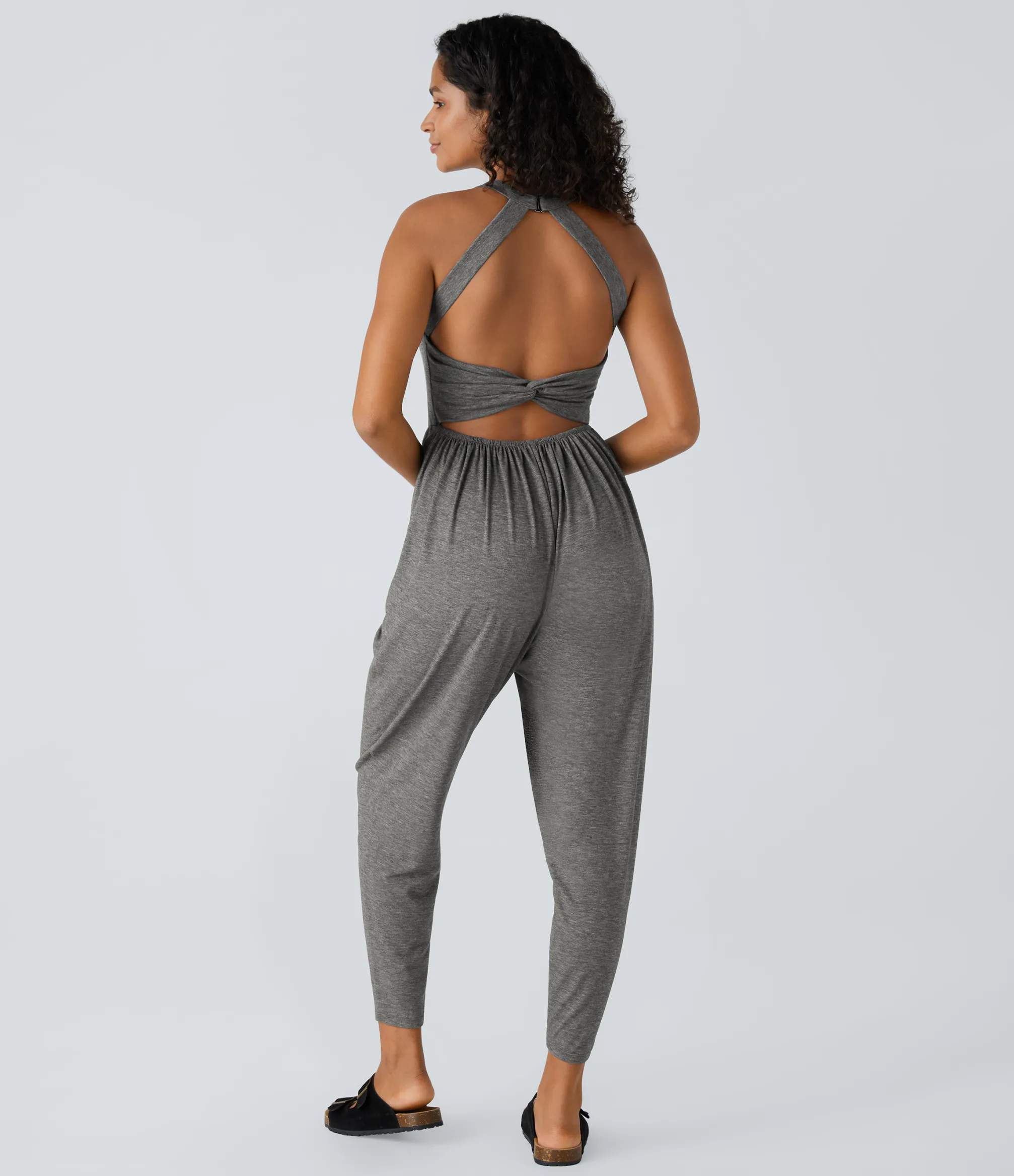 Jumpsuits<HALARA U Neck Pocket Harem Casual Jumpsuit-Easy Peezy Edition