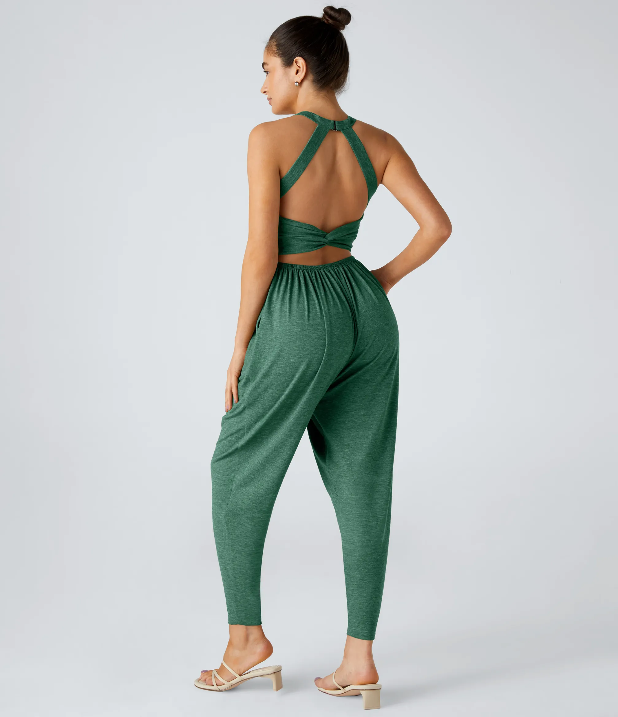 Jumpsuits<HALARA U Neck Pocket Harem Casual Jumpsuit-Easy Peezy Edition