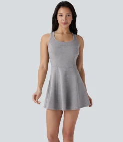 Mini Dresses|Active Dresses<HALARA U Neck Sleeveless Racerback Flare Mini Dance Active Dress
