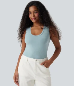 Casual Tops<HALARA U-Neck Slim Fit Casual Tank Top