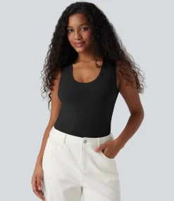 Casual Tops<HALARA U-Neck Slim Fit Casual Tank Top