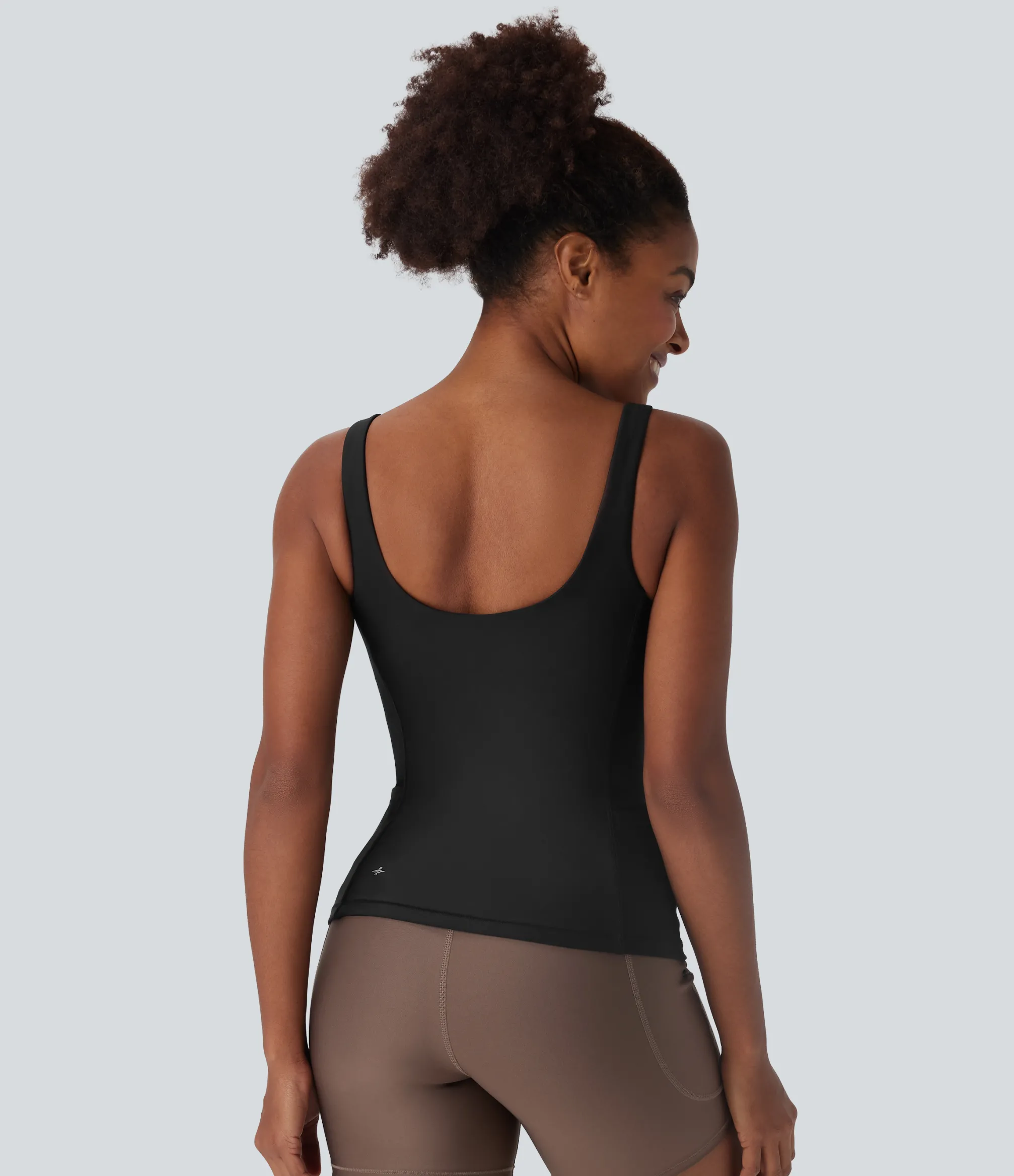 Tank Tops & Camis|Tank Tops<HALARA V Neck Skinny 2-in-1 Sheen Running Tank Top with Pockets