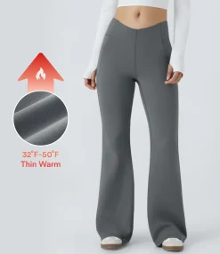 Pants|High-Waisted Pants<HALARA V Shaped High Waisted Thermal Yoga Flare Pants