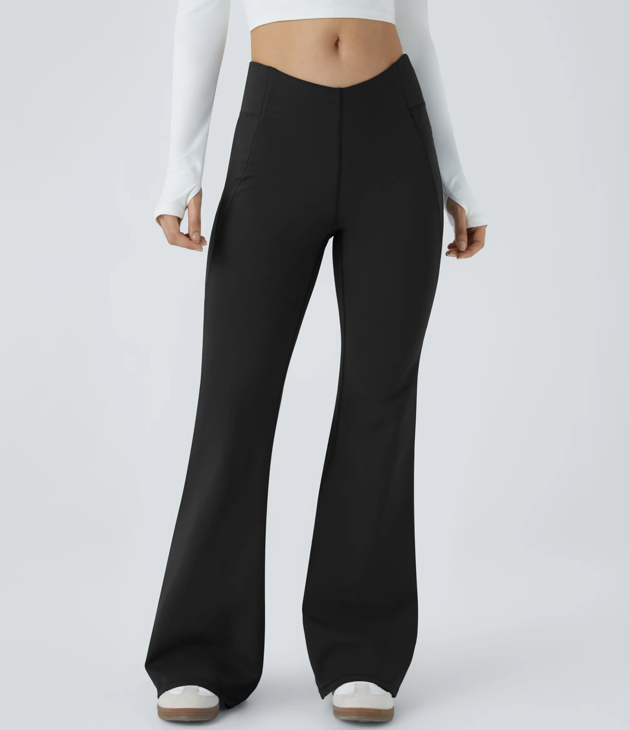 Pants|High-Waisted Pants<HALARA V Shaped High Waisted Thermal Yoga Flare Pants