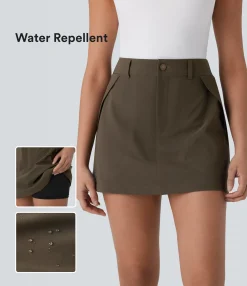 Mini Skirts|Skirts<HALARA Water Repellent High Waisted Pockets 2-in-1 Mini Hiking Skirt