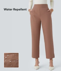 High-Waisted Pants|Work Pants<HALARA Water Repellent Mid High Waisted Pocket Twill Work Pants