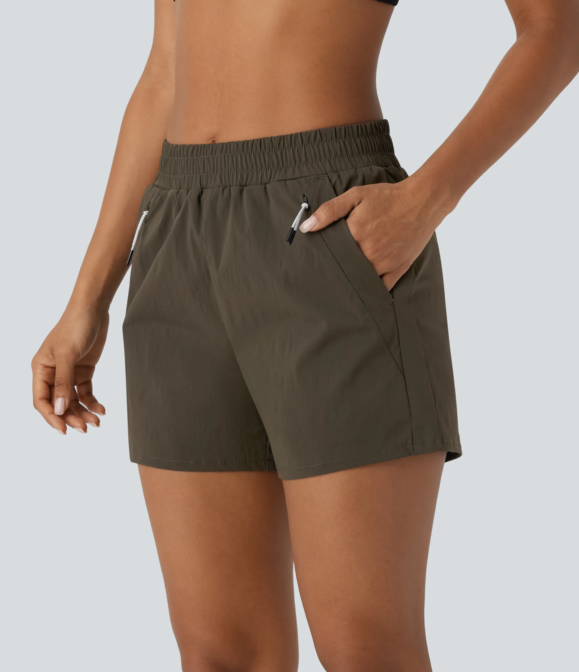 Active Shorts|Shorts<HALARA Water Repellent Mid High Waisted Pockets Ripstop Hiking Shorts 3.5''