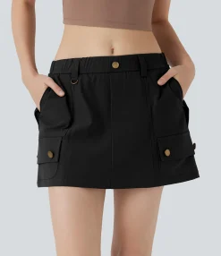Skirts<HALARA Water Repellent Mid Rise 2-in-1 Mini Hiking Skirt with Pockets