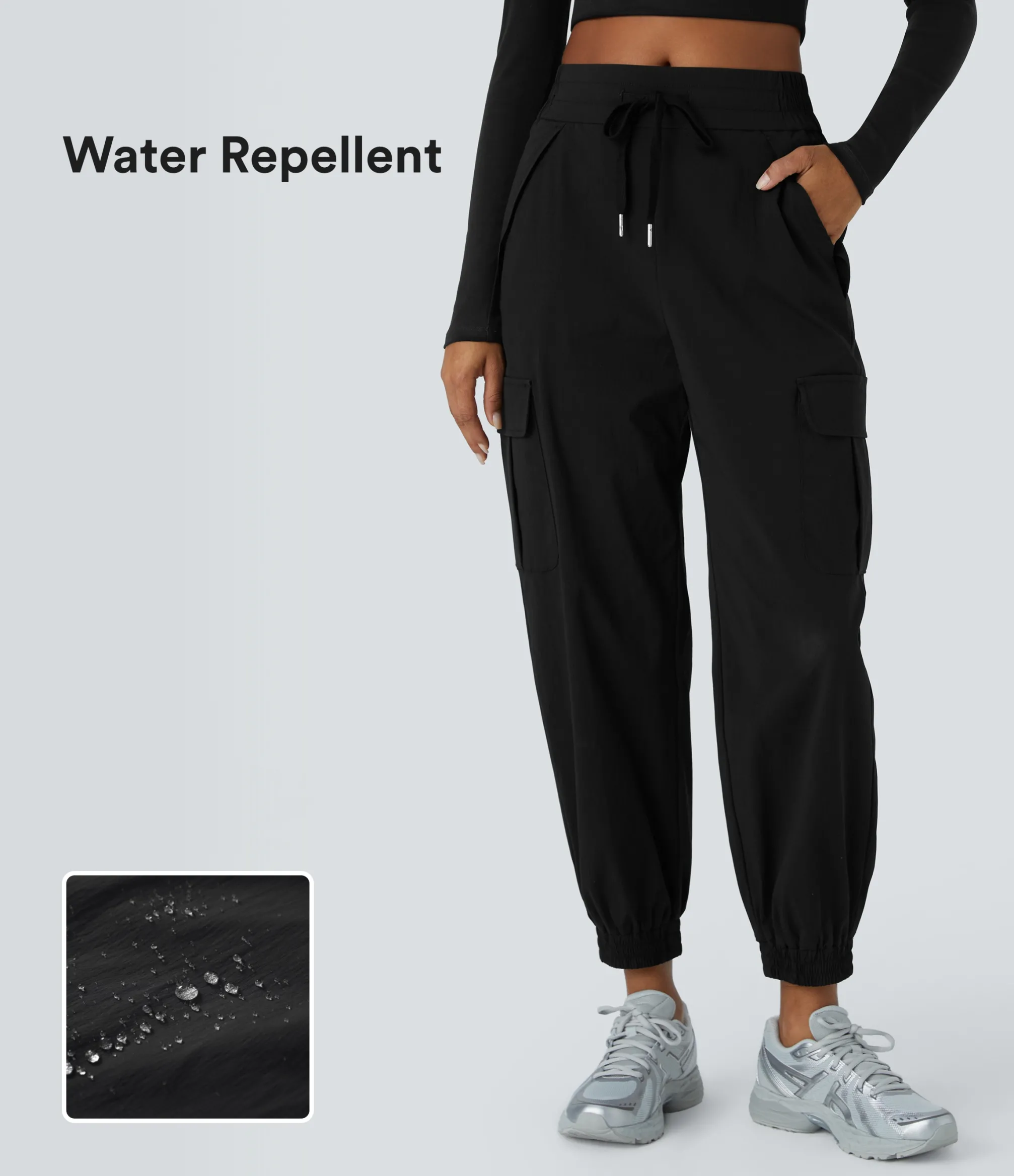 Cargo Pants|Joggers<HALARA Water Repellent Mid Rise Drawstring Pockets Ripstop Camping Cargo Joggers